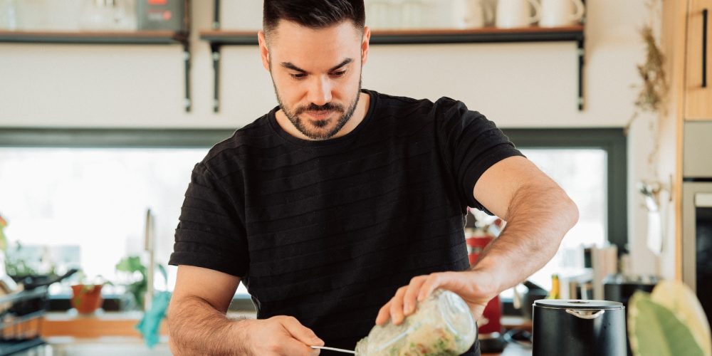 man cooking